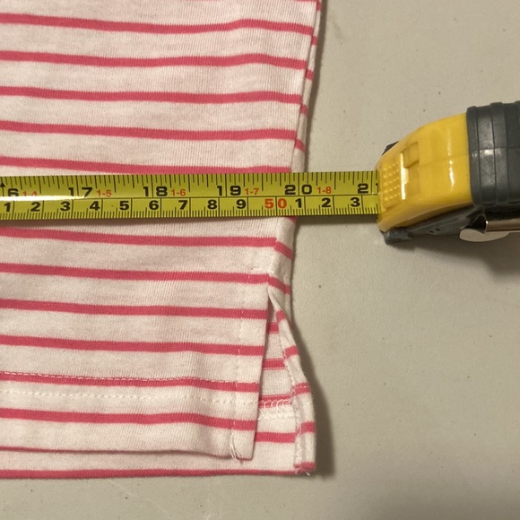 Erika&Co Pink/Wt Striped SS Boat Neck Embroidered Women’s Knit Shirt Sz ?S; NWT - Picture 6 of 7
